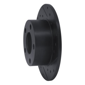 Audi 100 Quattro Brake Rotor (1) - Rear Right - R1 Concepts - Drilled & Slotted - Black - `92-`05